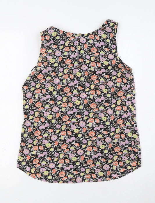 Oasis Womens Multicoloured Floral Polyester Camisole Blouse Size 8 Round Neck