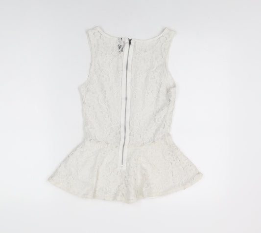 Womens UK Size S H&M White Basic T-Shirt