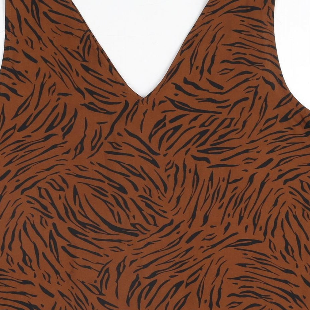 Womens UK Size 12 Marks and Spencer Brown Basic T-Shirt