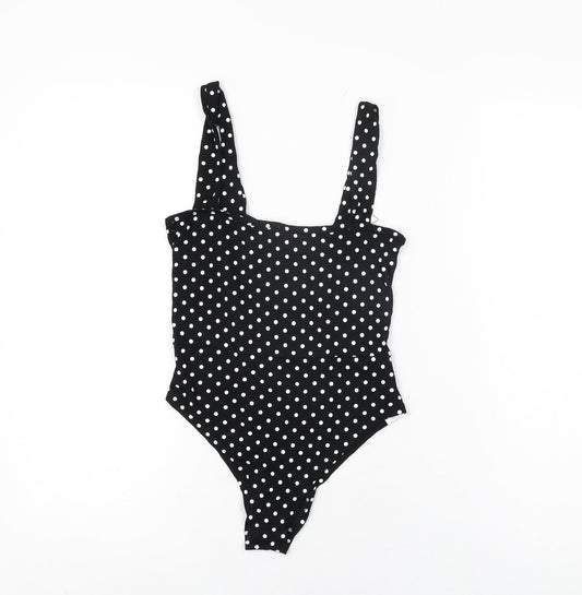 Womens UK Size 8 Nasty Gal One-Piece Black Bodysuit