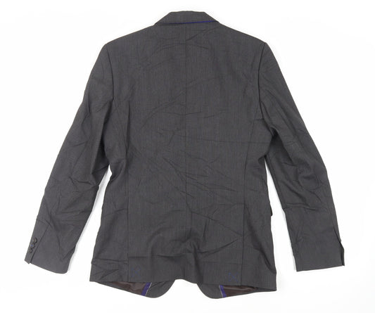 Mens UK Size 38 Zara Man Regular Black Suit Jacket