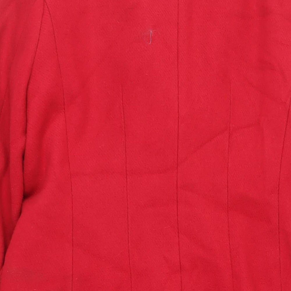 Womens UK Size 12 Marks and Spencer Red Pea Coat