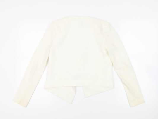 H&M Womens Ivory Jacket Blazer Size 6 - Open