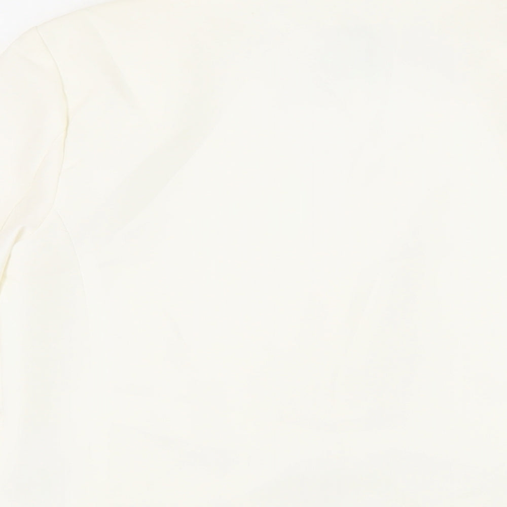 H&M Womens Ivory Jacket Blazer Size 6 - Open
