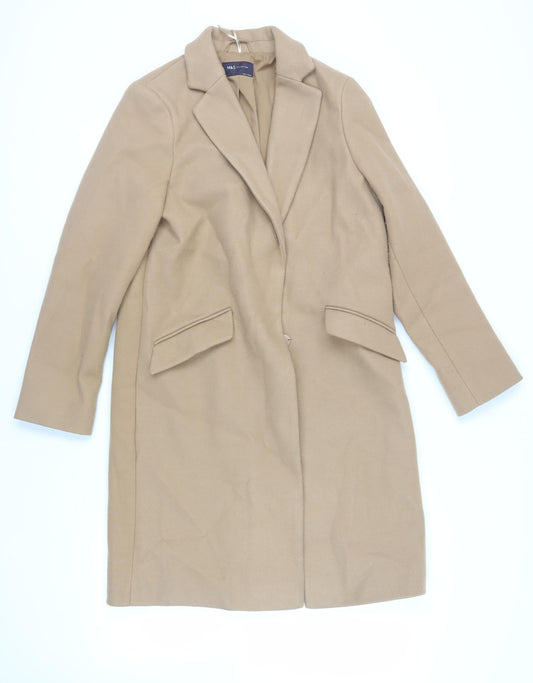 Womens UK Size 10 Marks and Spencer Beige Overcoat