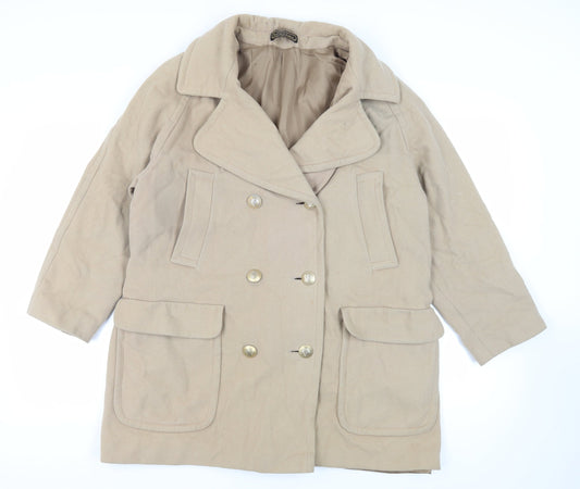 Womens UK Size 14 St Michael Beige Pea Coat
