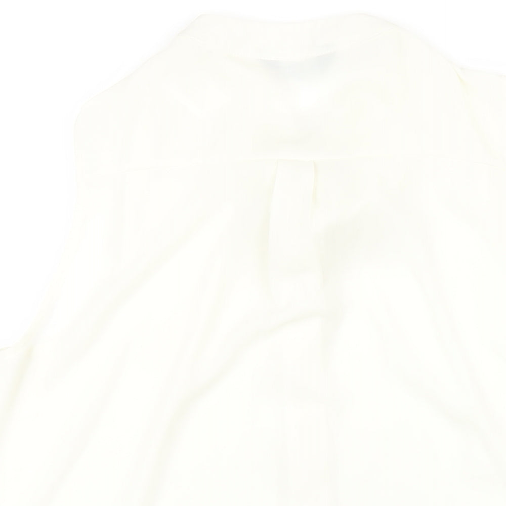 Womens UK Size 16 Dorothy Perkins Ivory Basic Button-Up