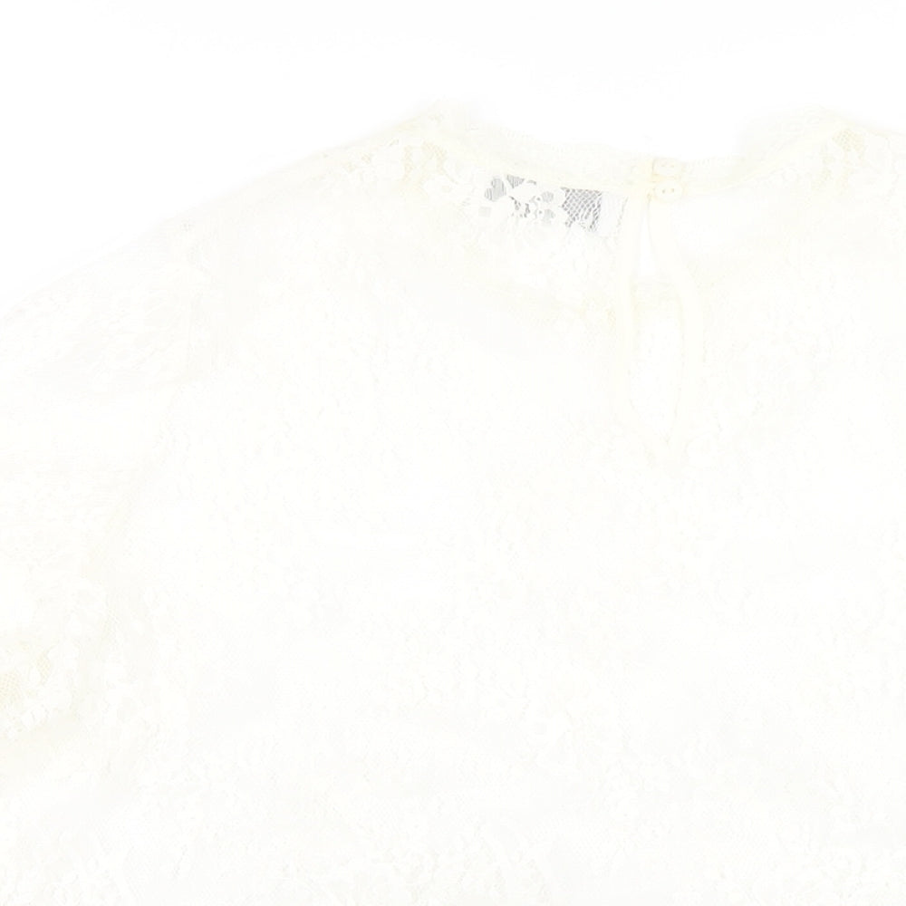 Womens UK Size 18 Wallis Ivory Basic T-Shirt