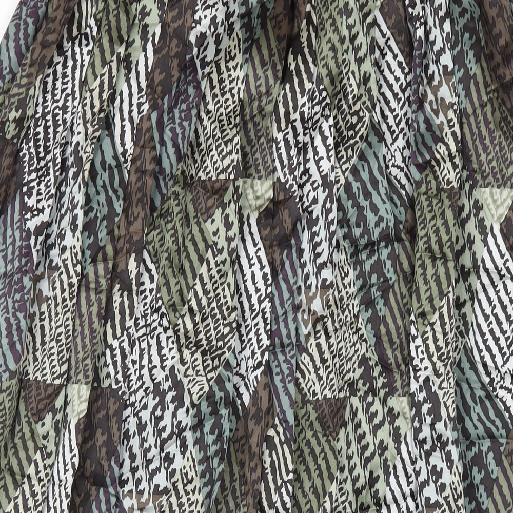 Cotswold Collection Womens Green Geometric Polyester A-Line Skirt Size 12