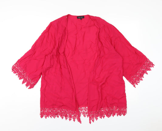Womens UK Size 12 New Look Pink Kimono T-Shirt