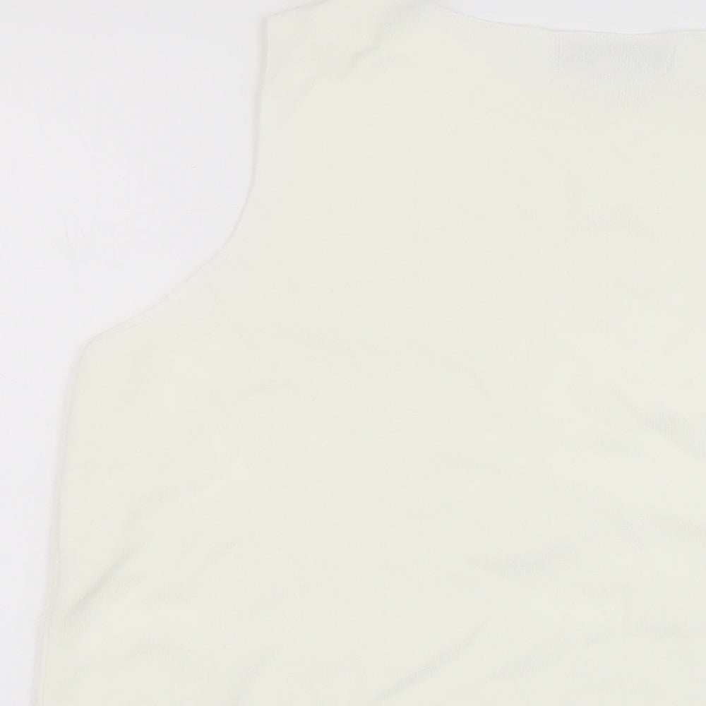 Womens UK Size 14 Marks and Spencer White Basic Tank