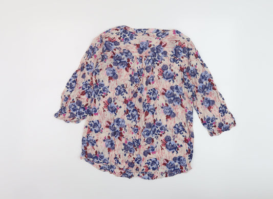 Womens UK Size 12 Marks and Spencer Multicoloured Basic Blouse