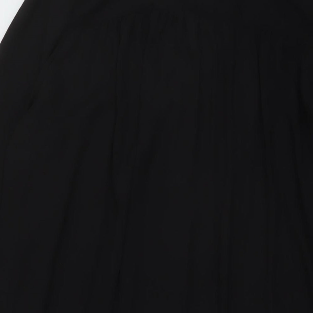 Womens UK Size 10 h7M Black Tunic Blouse
