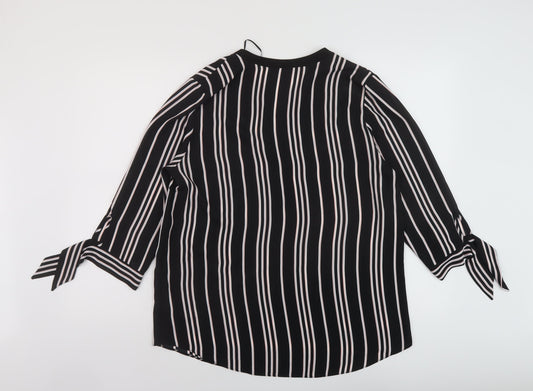 Womens UK Size 14 Debenhams Black Basic Blouse
