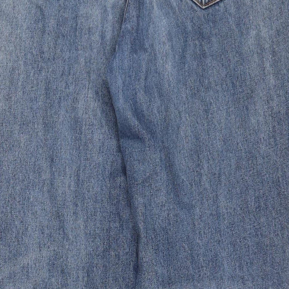 Labdip Womens Blue Cotton Straight Jeans Size 29 in L28 in Regular Zip
