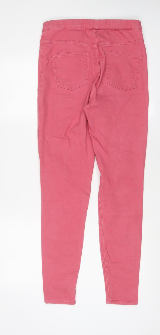 Womens UK Size 12 Marks and Spencer Regular Fit Jegging Pink Jeans