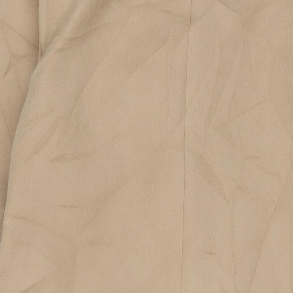 Womens UK Size S Zara Beige Overcoat