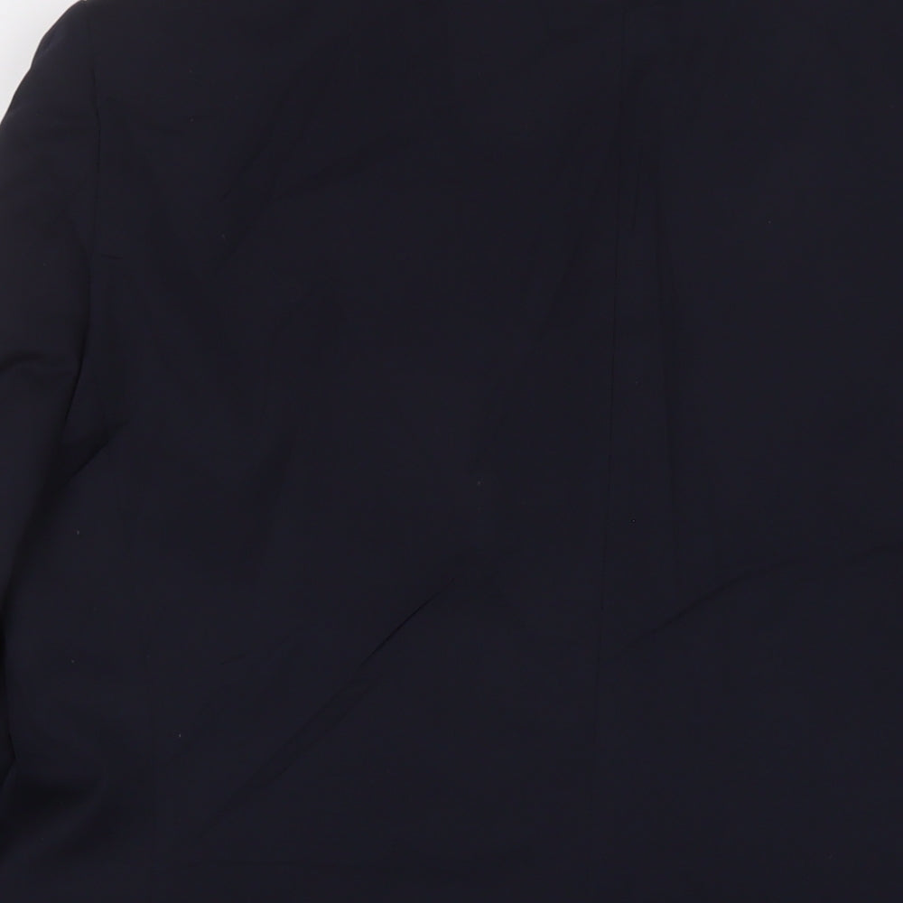 Brand and care label for Autograph men’s blue wool jacket suit jacket, size 40, regular
