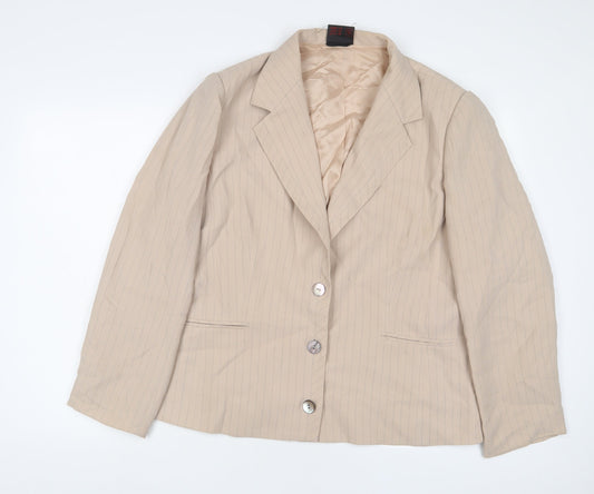 Womens UK Size 18 Frank Usher Beige Jacket