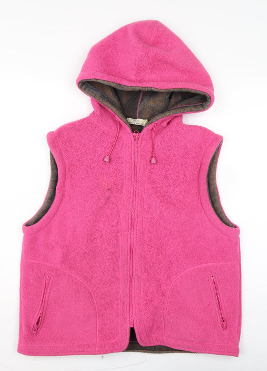 Cotton Traders Womens Orange Gilet Waistcoat Size 18 Zip