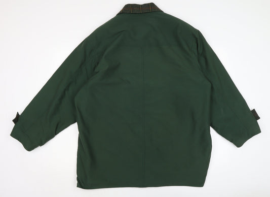Mens UK Size L Henry white Green Overcoat