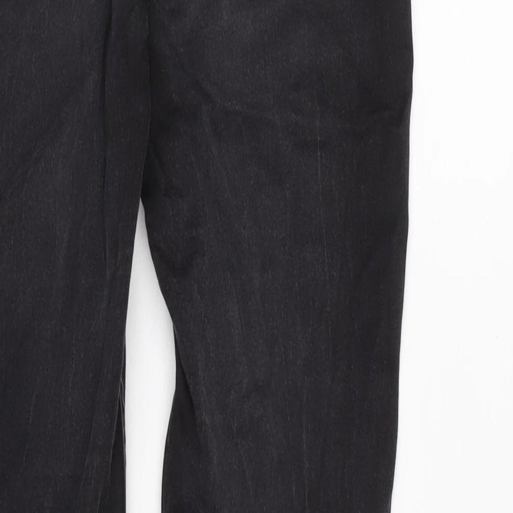 Monki Womens Grey Cotton Blend Tapered Jeans Size 28 in L29 in Slim Zip