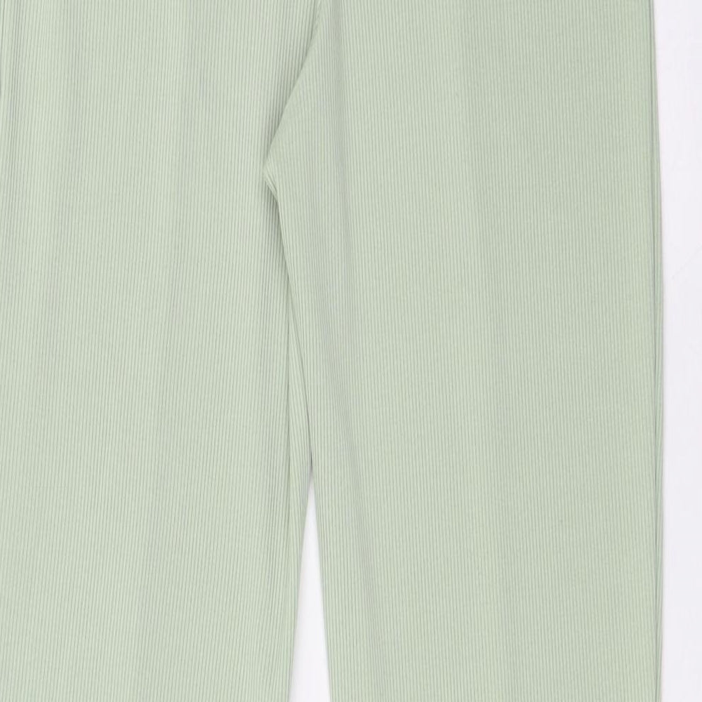 Womens UK Size 12 Boohoo Regular Fit Green Trousers