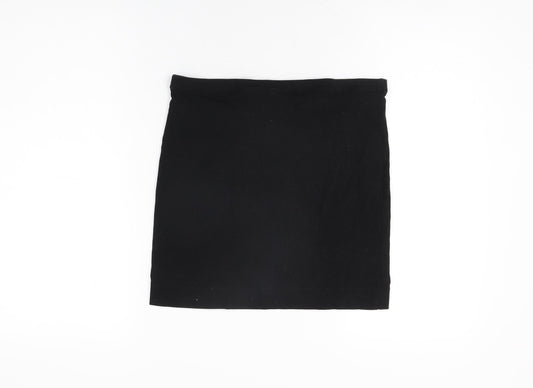 H&M Womens Black Cotton Mini Skirt Size S