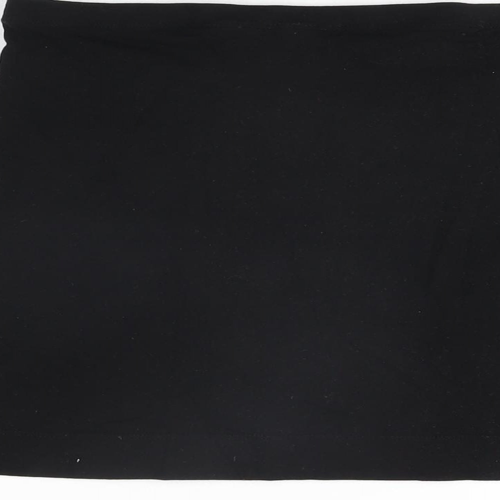 H&M Womens Black Cotton Mini Skirt Size S