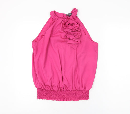 Womens UK Size 10 Et Vous Pink Basic Blouse