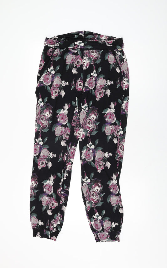 Womens UK Size 10 Autograph Regular Fit Black Trousers