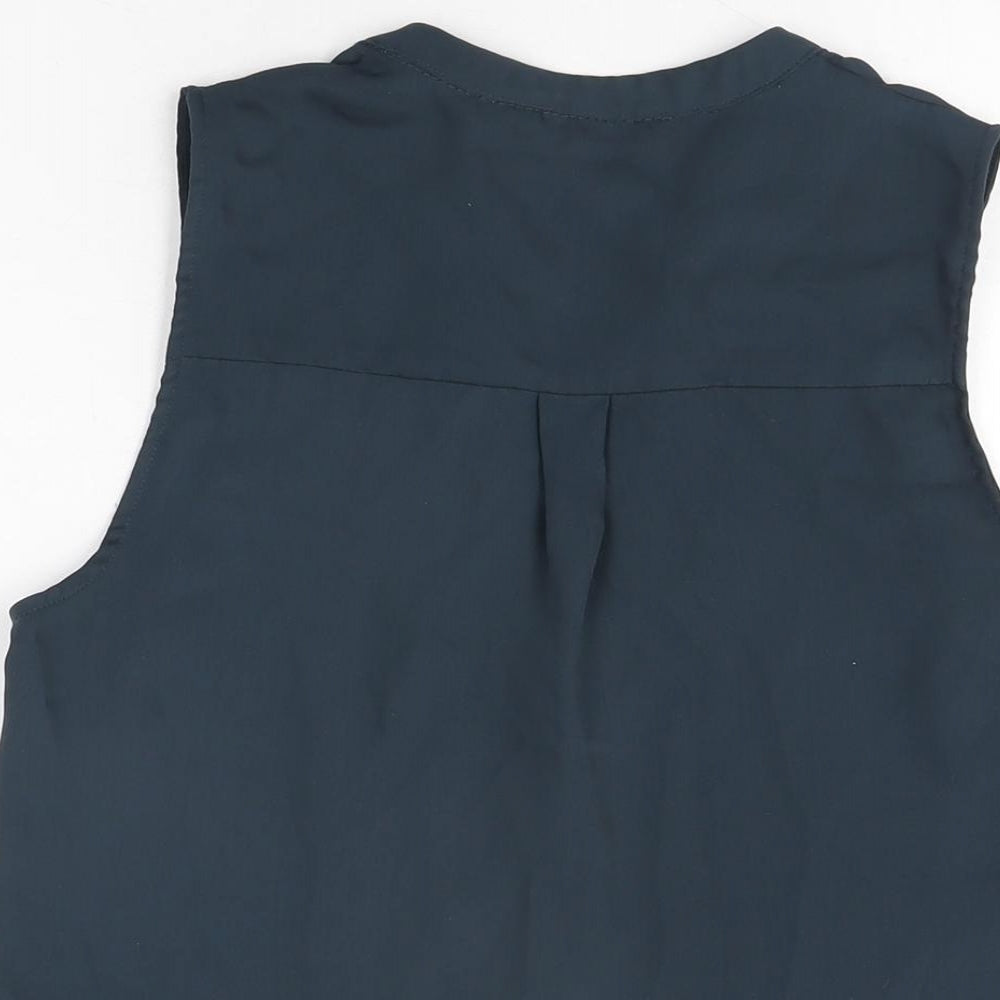 Womens UK Size 6 H&M Blue Basic Blouse