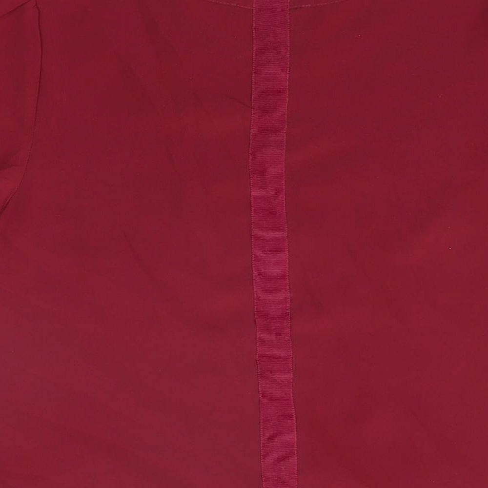 Womens UK Size 8 Oasis Red Basic T-Shirt