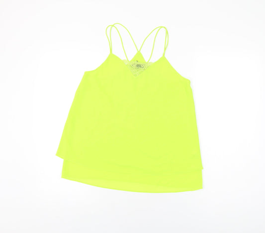 Womens UK Size 10 New Look Green Camisole T-Shirt