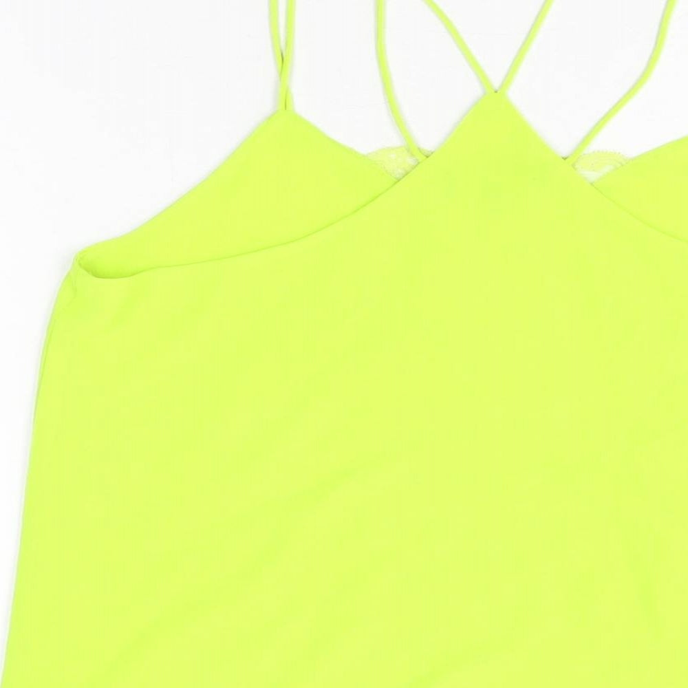Womens UK Size 10 New Look Green Camisole T-Shirt