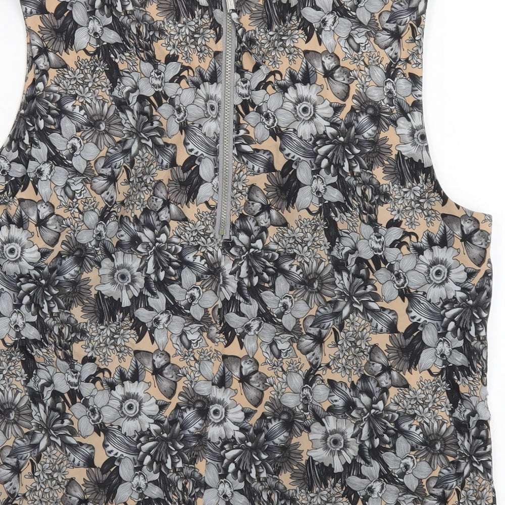 Womens UK Size 12 Oasis Multicoloured Basic Tank