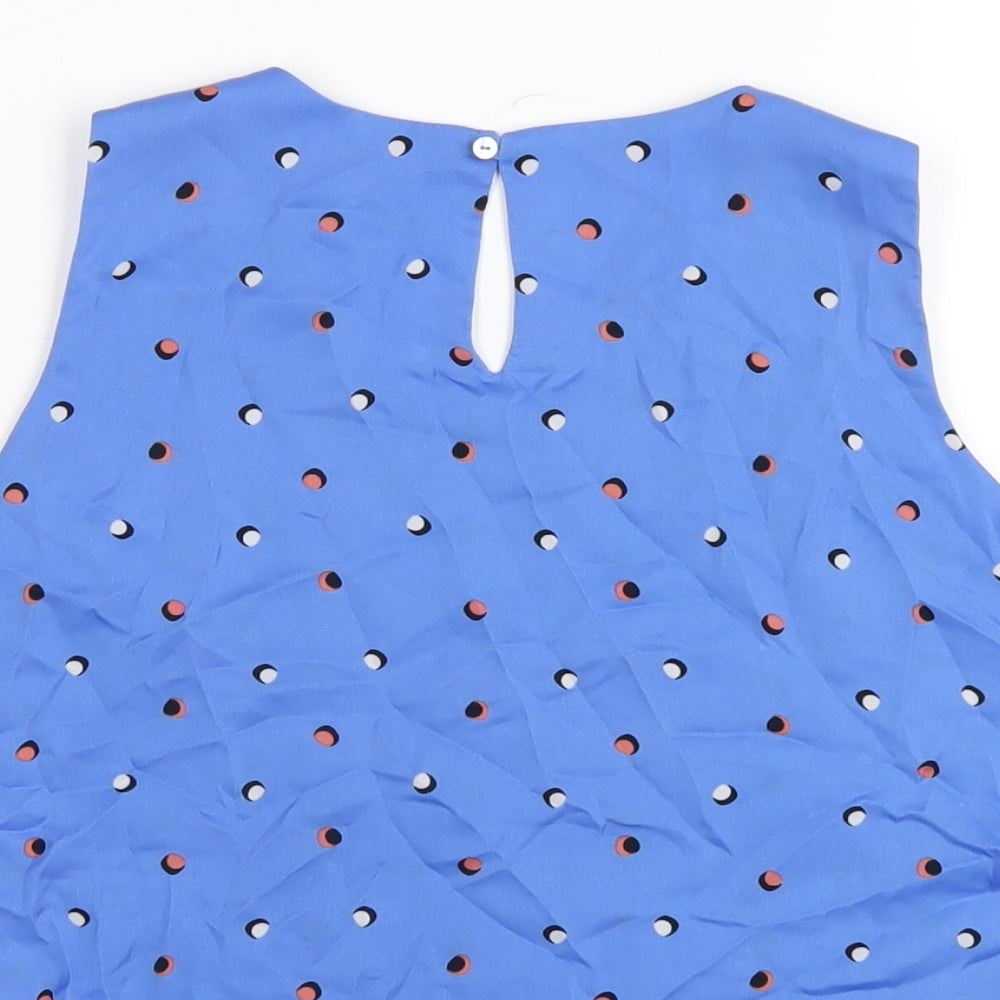 Womens UK Size M Zara Blue Basic Tank