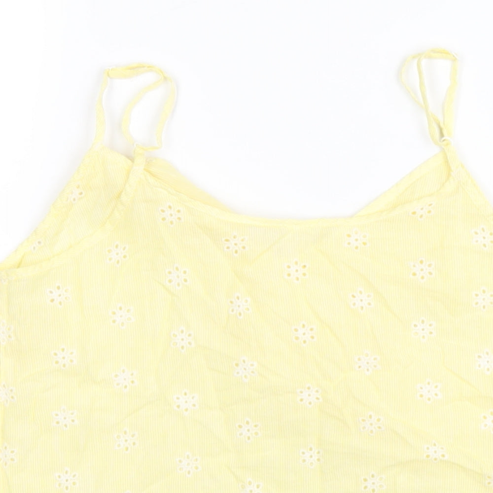 Womens UK Size 10 H&M Yellow Camisole T-Shirt