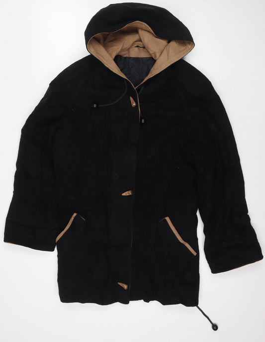 Womens UK Size 12 Berkertex Black Overcoat