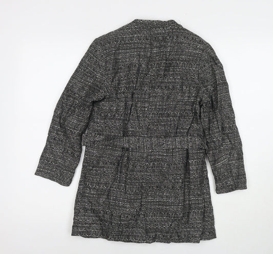 Womens UK Size 6 H&M Black Kimono Coat