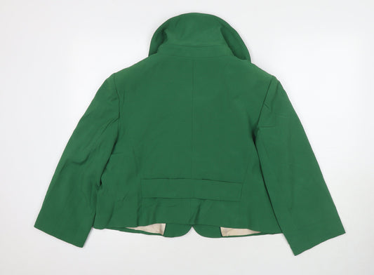 Autograph Womens Green Pea Coat Coat Size 20 Button