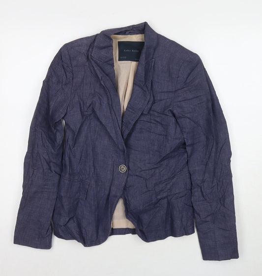 Womens UK Size M Zara Blue Jacket