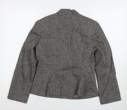 Minuet Womens Grey Jacket Blazer Size 10 Button
