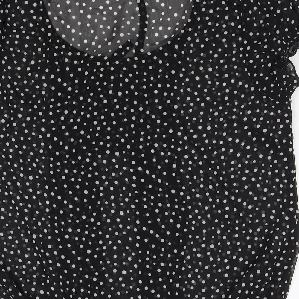 Womens UK Size 12 Wallis Black Basic Blouse