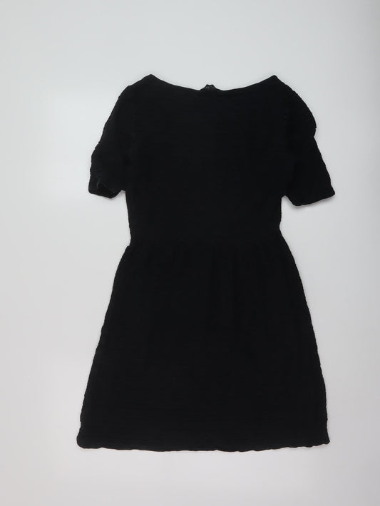 Dorothy Perkins Womens Black Polyester A-Line Size 10 Round Neck Pullover