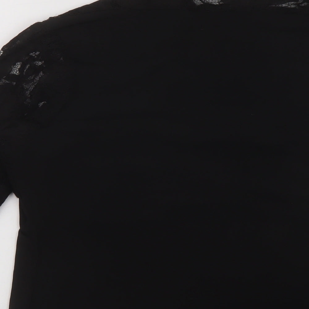 Womens UK Size 16 Wallis Black Basic Blouse