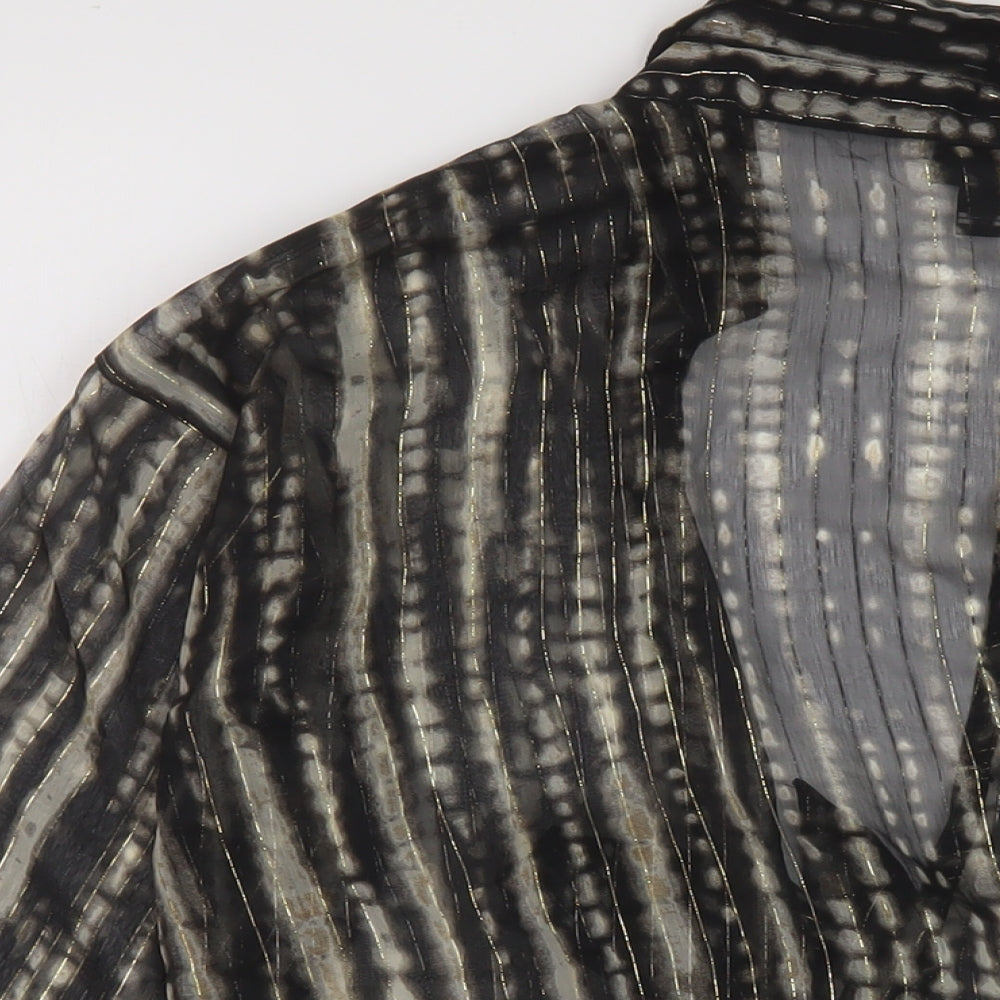Womens UK Size M River Island Black Basic Blouse