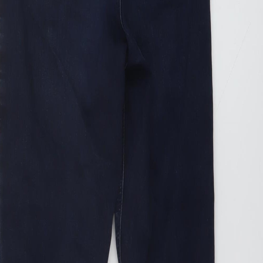 Topshop Womens Blue Cotton Skinny Jeans Size 26 in L26 in Regular Button