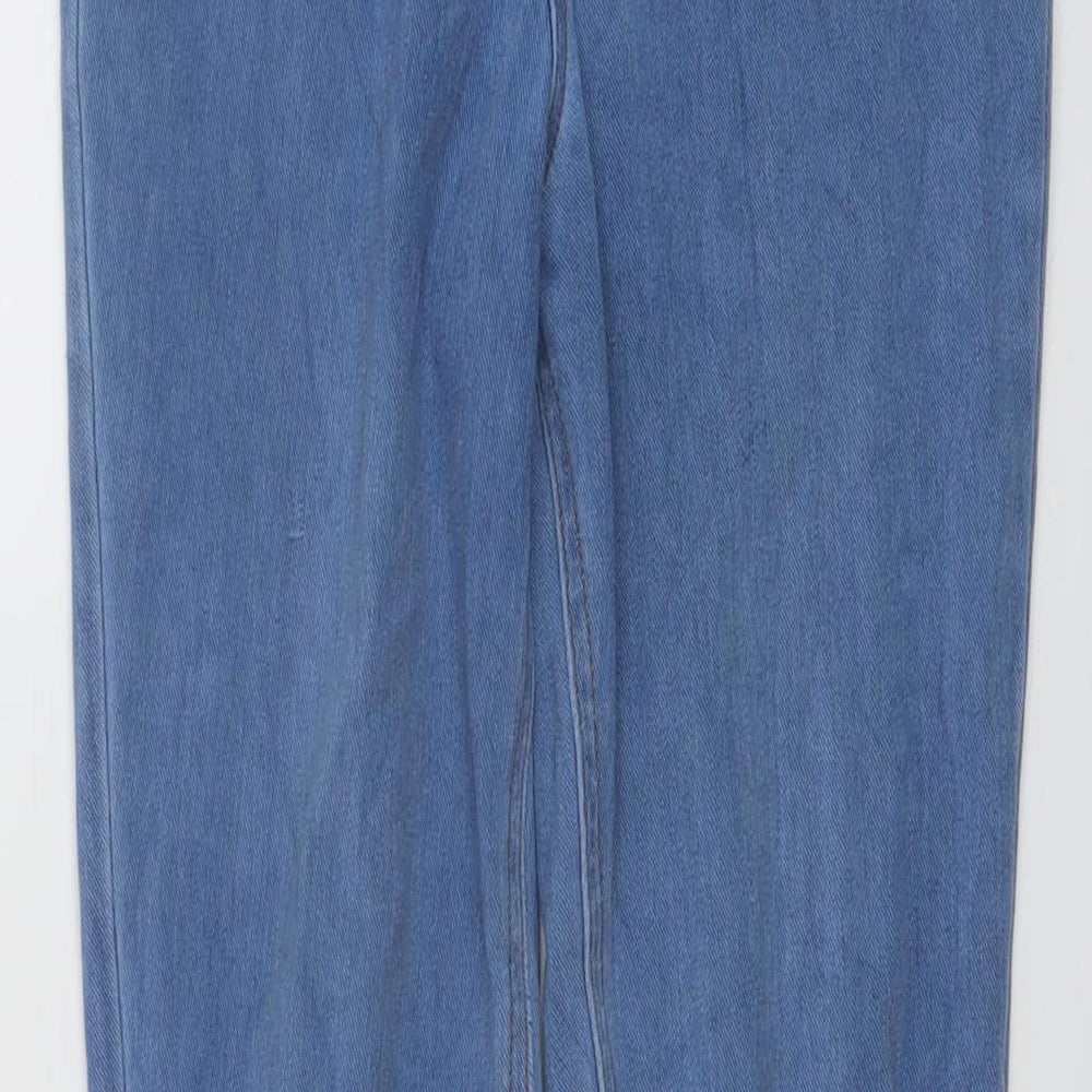 F&F Womens Blue Cotton Jegging Jeans Size 8 L28 in Regular Button