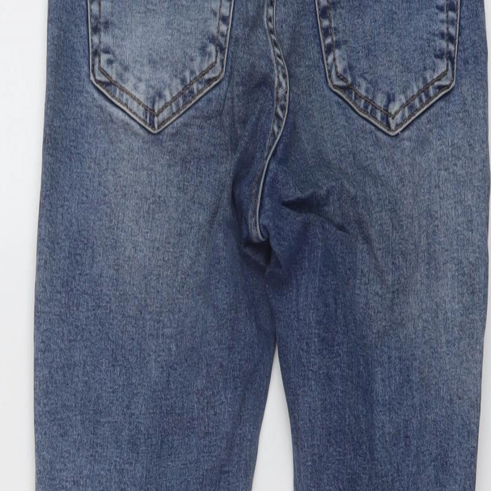 Topshop Womens Blue Cotton Skinny Jeans Size 26 in L24 in Regular Button